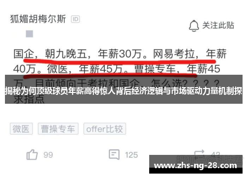 揭秘为何顶级球员年薪高得惊人背后经济逻辑与市场驱动力量机制探